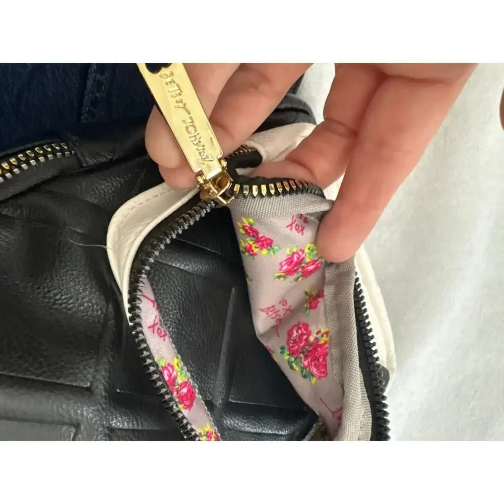 Betsey Johnson Mini Backpack Bow Bag Floral Lining